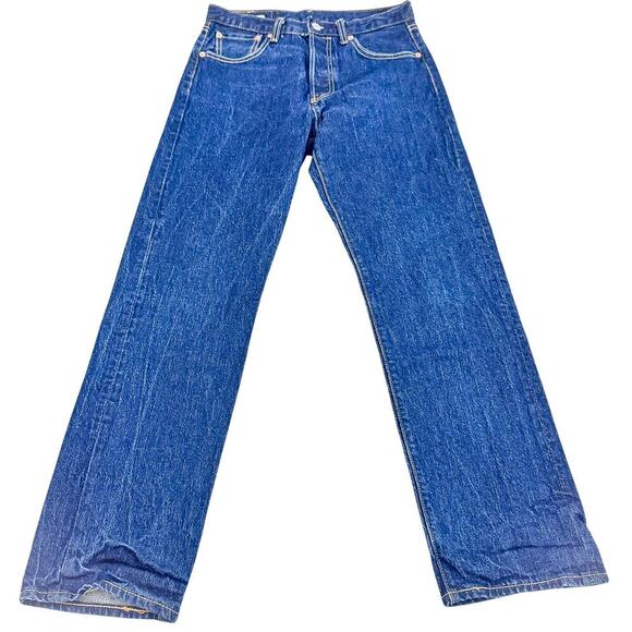 Levi's 501 '93 Men's Dark Wash Denim Jeans Button Fly Straight Leg Size 29 x 30 - Picture 2 of 8